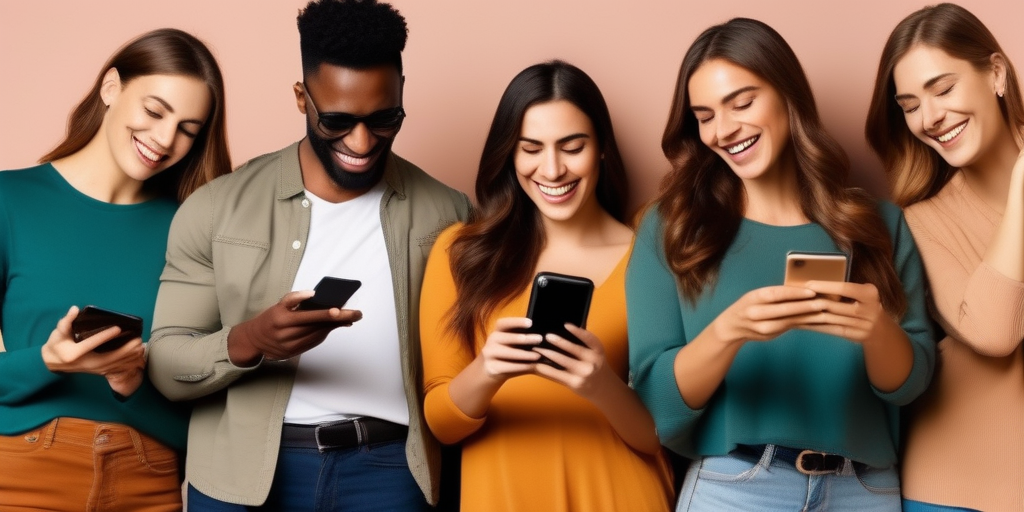 Люди, взаимодействующие с постами в социальных сетях