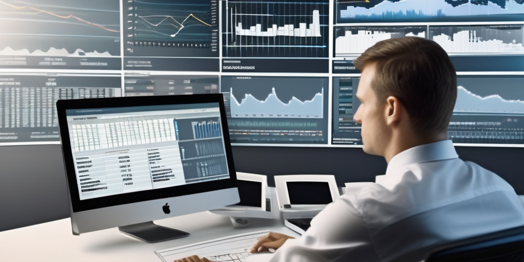 Человек анализирует данные рекламной кампании на компьютере.