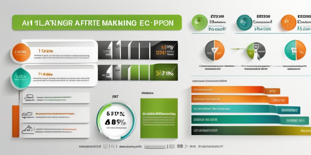 Инфографика с ключевыми показателями партнерского маркетинга