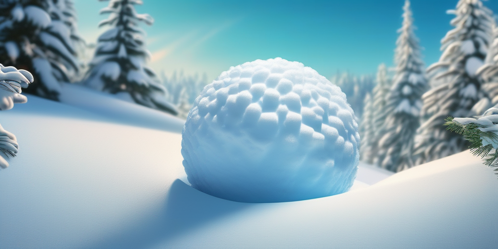 Иллюстрация снежного кома, символизирующая вирусное распространение контента