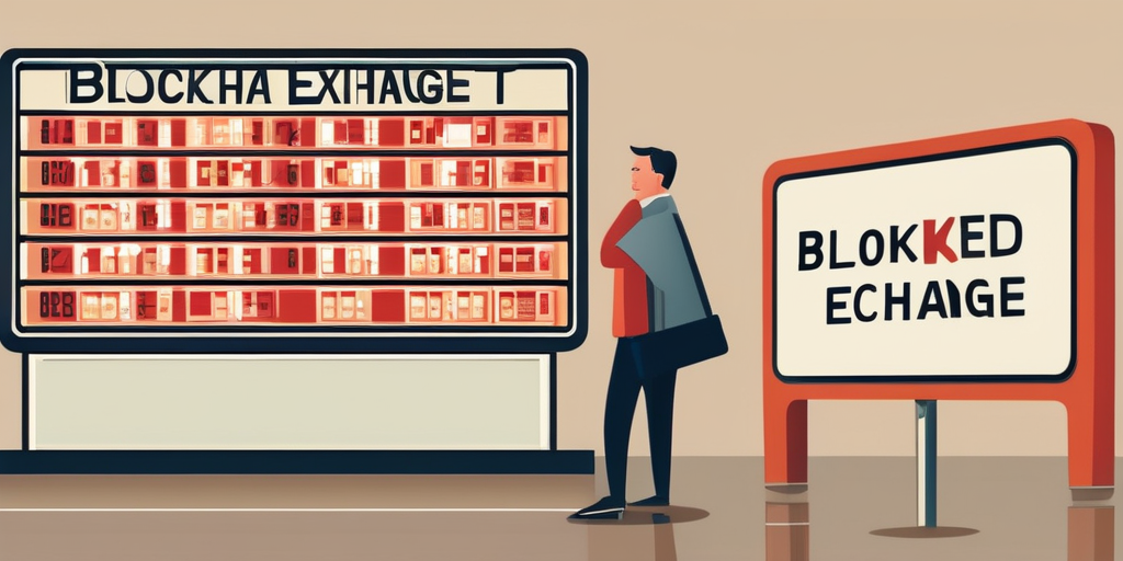 Иллюстрация заблокированного аккаунта на бирже трафика