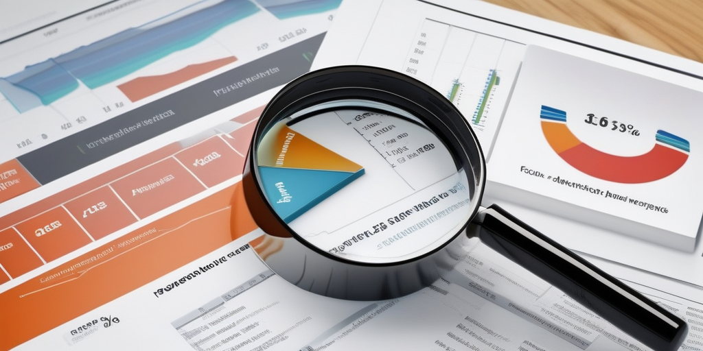 Лупа над графиком источников трафика