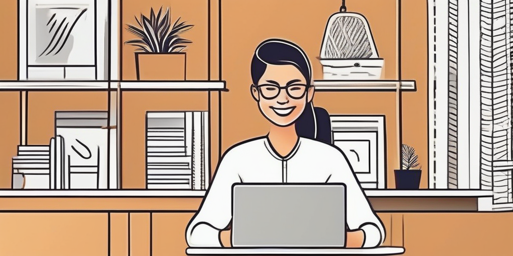 Человек с улыбкой успешно выполняет онлайн-задания и зарабатывает деньги