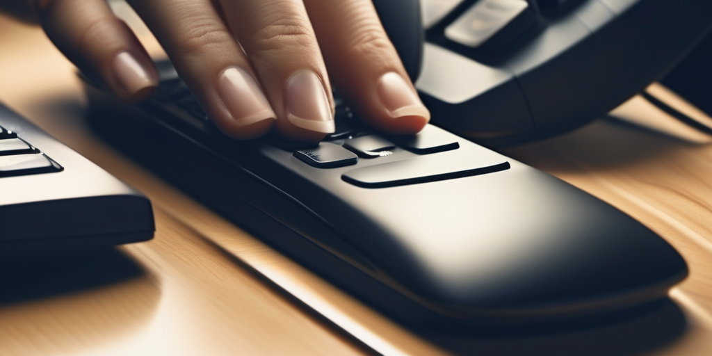 Рука нажимает кнопку мыши, символизирует онлайн-задачи и цифровой труд