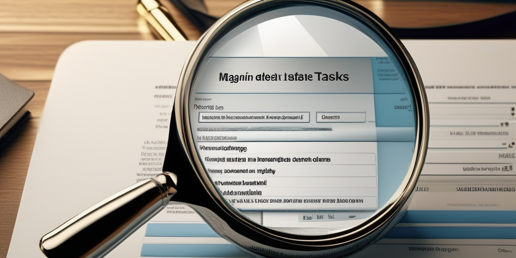 Лупа рассматривает онлайн-задания, подчеркивает важность внимания к деталям при заработке в интернете