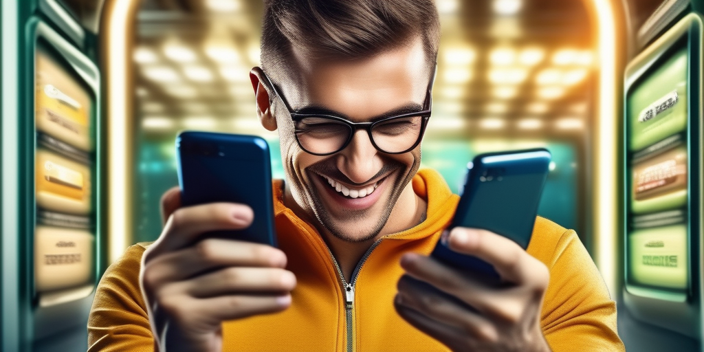 Вебмастер с телефоном, доволен заработком на бирже трафика