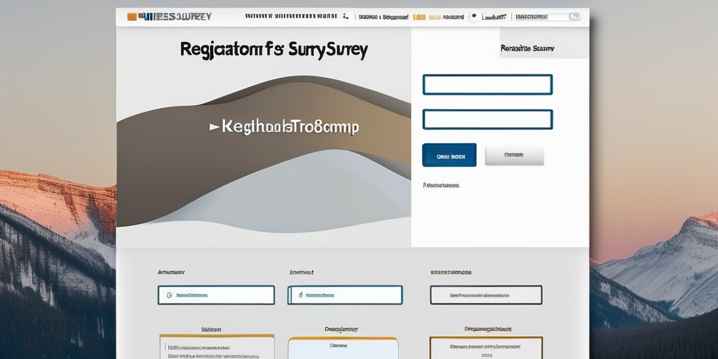 Скриншот сайта онлайн-опросов с формой регистрации