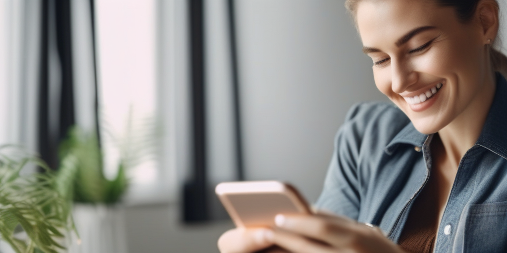 Человек отвечает на онлайн-опрос с помощью смартфона