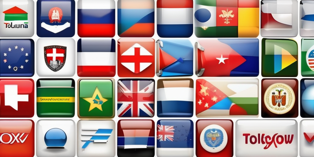 Коллаж логотипов популярных онлайн-сайтов для опросов.