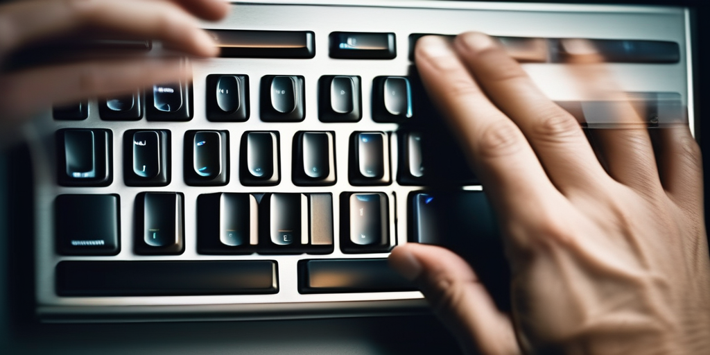 Руки быстро печатают на клавиатуре, расшифровывая аудио