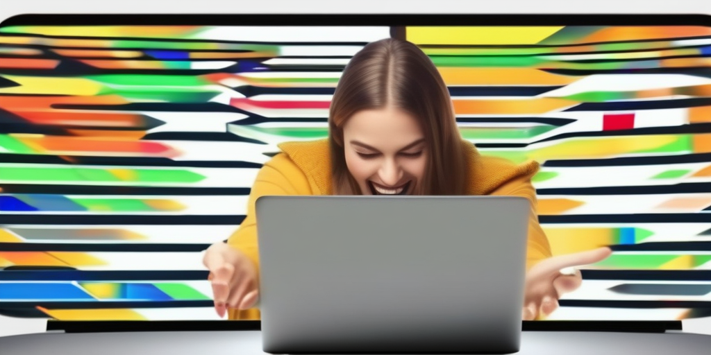 Человек радуется верхнему месту в поисковой выдаче.