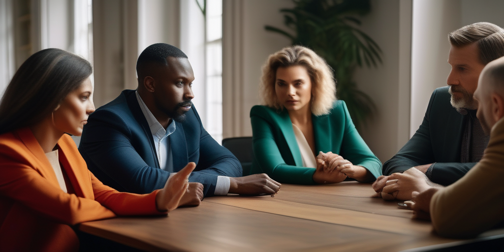 Люди обсуждают вопросы и делятся знаниями