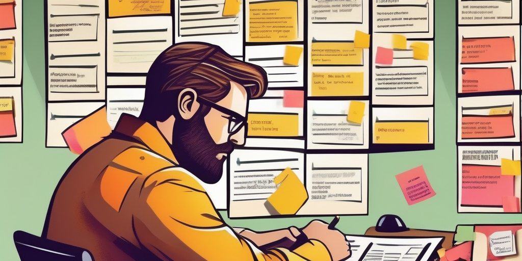 Человек, генерирующий идеи для контент-плана Telegram-канала