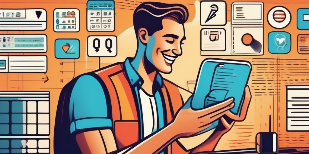 Счастливый человек использует Telegram-бота для продвижения канала