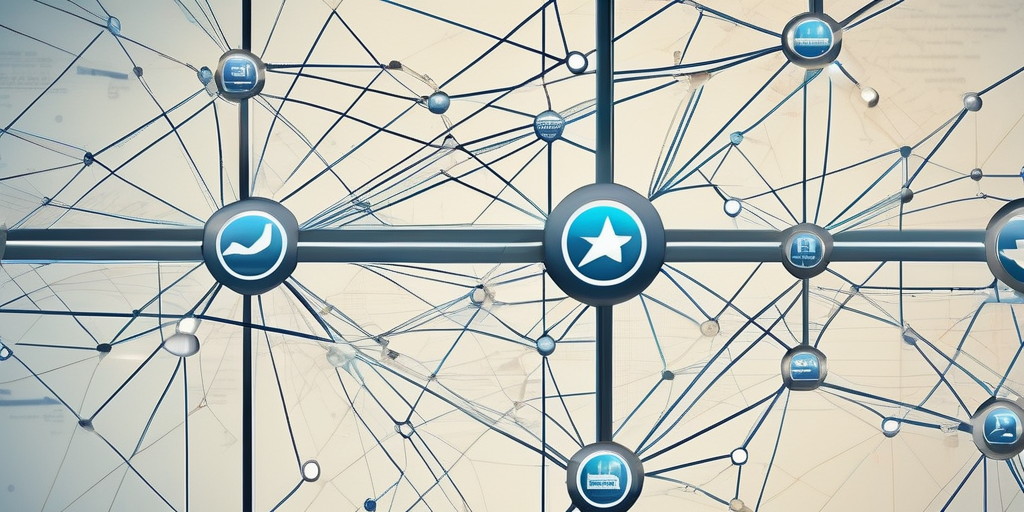 Схематичное изображение сети каналов Telegram