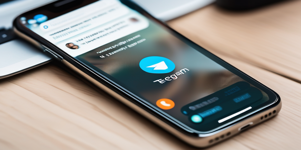 Смартфон с Telegram каналом и интересным контентом.