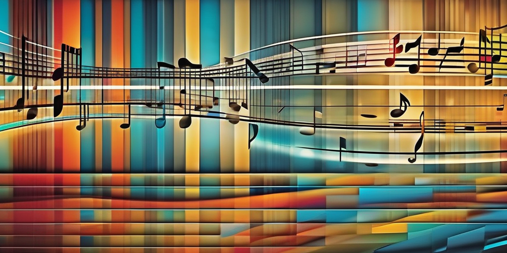 Абстрактное визуальное представление музыкальных нот