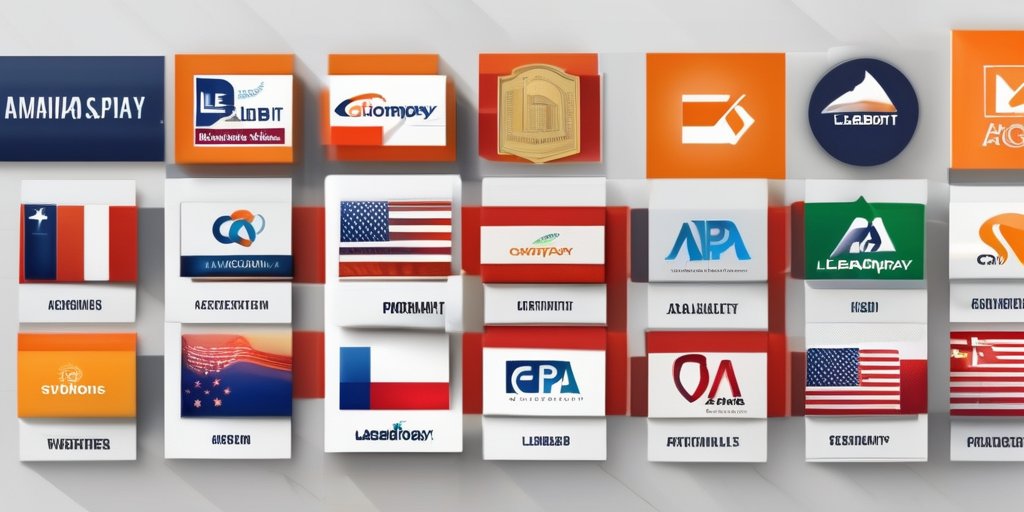 Коллаж логотипов популярных партнерских программ.